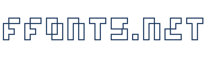 four pixel caps outline font — Lorem ipsum body text preview