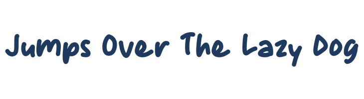 King Kids font — pangram preview